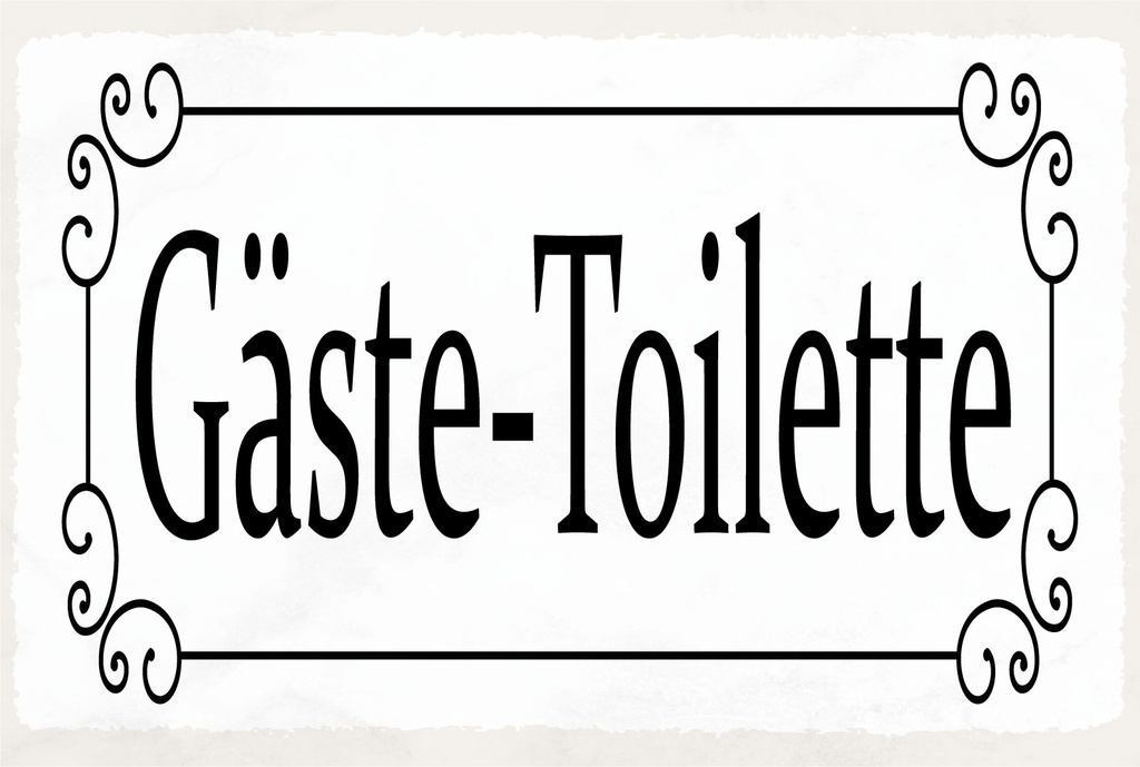 Holzschild 12x18 cm Gäste-Toilette