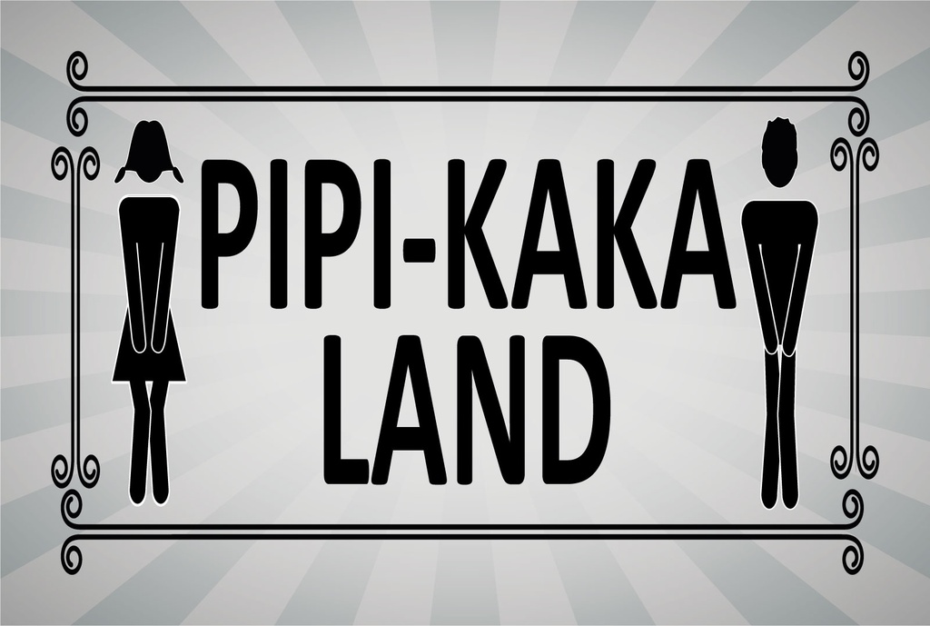 Holzschild 12x18 cm Pipi-Kaka Land Toilette