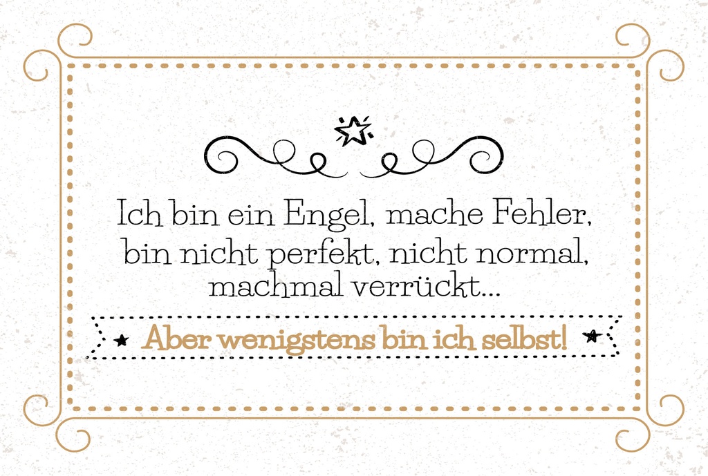 Holzschild 12x18 cm Ich bin ein Engel, mache Fehler