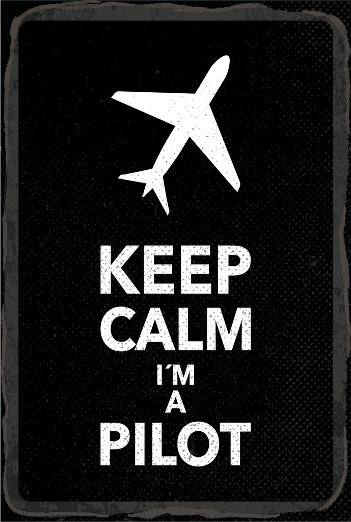 Holzschild 18x12 cm Keep calm i´m a Pilot