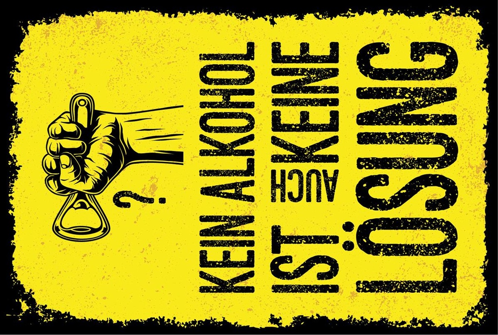 [LA-1807422-H] Holzschild 18x12 cm kein ist auch keine Lösung