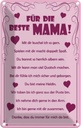 Blechschild 30x20 cm Für die beste Mama Männer Frauen Spruch Zitat