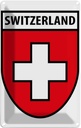 Blechschild 30x20 cm Switzerland Schweiz Wappen Flagge Abenteuer Reisen Urlaub Fahne