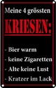 Blechschild 30x20 cm Meine 4 grössten Kriesen Dekoration Spruch Zitat