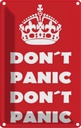 Blechschild 30x20 cm Don't Panic Dekoration