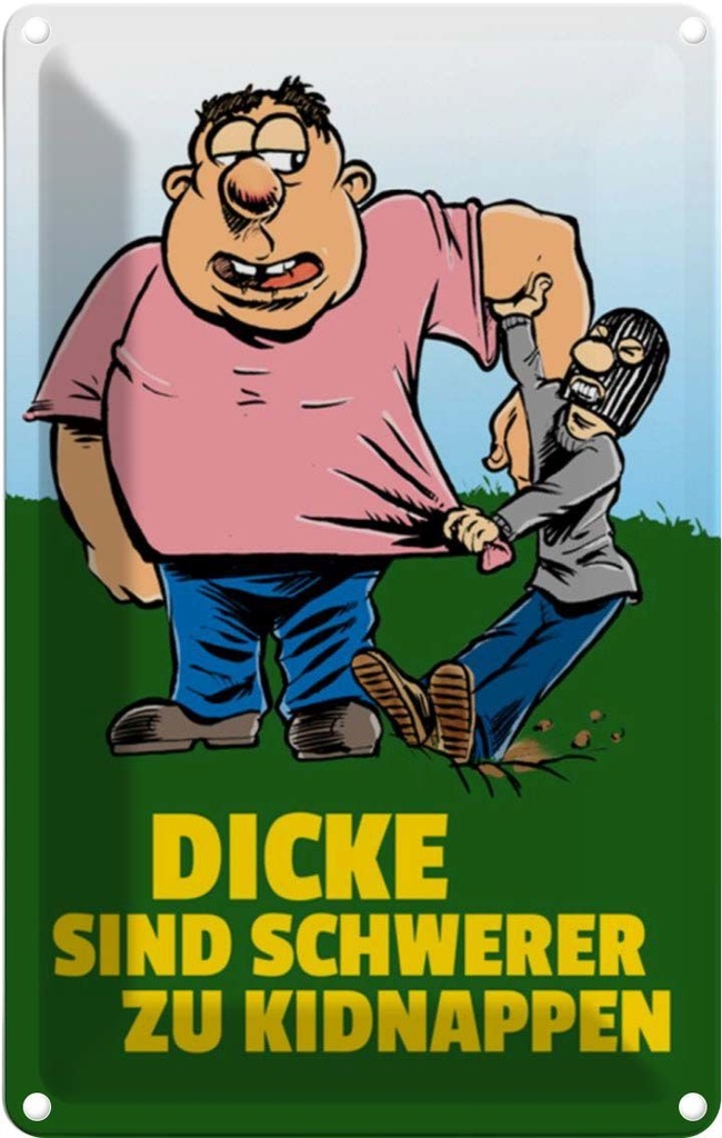[LA-111874-2030] Blechschild 30x20 cm Dicke schwerer zu kidnappen Dekoration Spruch Zitat