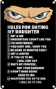 Blechschild 30x20 cm Rules for dating my daughter Ninja Spruch Zitat