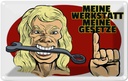 Blechschild 20x30 cm meine Werkstatt Gesetze Auto Garage