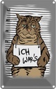 Blechschild 30x20 cm Katze Ich war's Mugshot Polizeifoto Tier Haustier
