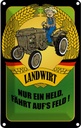 Blechschild 30x20 cm Landwirt nur ein Held fährt Dekoration Spruch Zitat