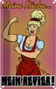 Blechschild 30x20 cm Pinup Meine Küche mein Revier Spruch Zitat