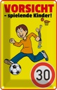 Blechschild 30x20 cm Vorsicht spielende Kinder 30Kmh Warnschild Hinweisschild Sicherheit
