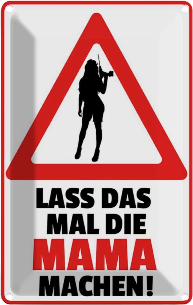 [LA-112297-2030] Blechschild 30x20 cm lass das mal die Mama machen Familie Freunde