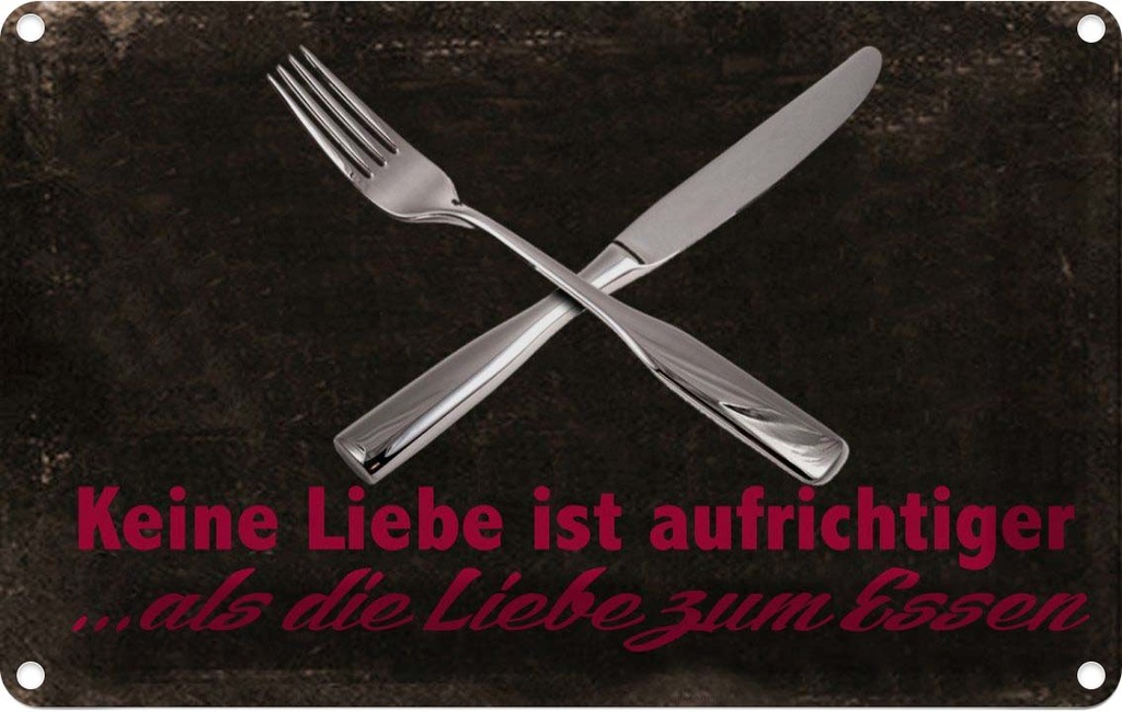 [LA-112325-2030] Blechschild 20x30 cm keine Liebe aufrichtiger als Dekoration