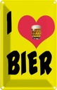 Blechschild 30x20 cm Alkohol i love Bier Essen Trinken Bar Club