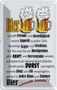 Blechschild 30x20 cm Alkohol Bier schmeckt immer Freude Spruch Zitat