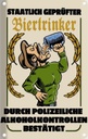 Blechschild 30x20 cm Alkohol staatlich geprüfter Biertrinker Spruch Zitat