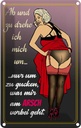 Blechschild 30x20 cm Pinup m Pin Up Spruch Zitat ab und zu drehe ich mich um Arsch