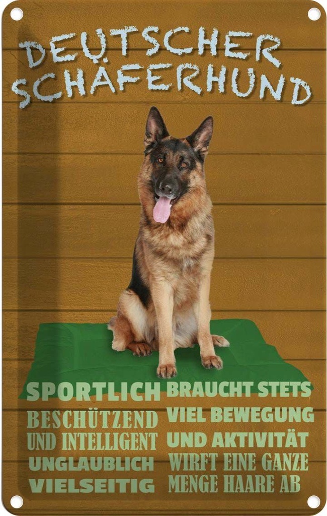 [LA-112606-2030] Blechschild 30x20 cm Deutscher Schäferhund Hund Tier Haustier