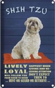 Blechschild 30x20 cm Shih Tzu Hund lively loyal Tier Haustier