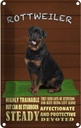 Blechschild 30x20 cm Rottweiler Hund highly trainable Tier Haustier