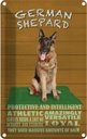 Blechschild 30x20 cm German Shepard Hund athletic Tier Haustier