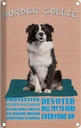 Blechschild 30x20 cm Border Collie Hund protective Tier Haustier