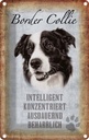 Blechschild 30x20 cm Border Collie Hund Tier Haustier