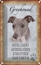 Blechschild 30x20 cm Greyhound Hund Tier Haustier