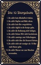 Blechschild 30x20 cm Alkohol 10 Biergebote Bier Spruch Zitat
