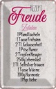 Blechschild 30x20 cm Rezept Freude Zutaten Familie Freunde