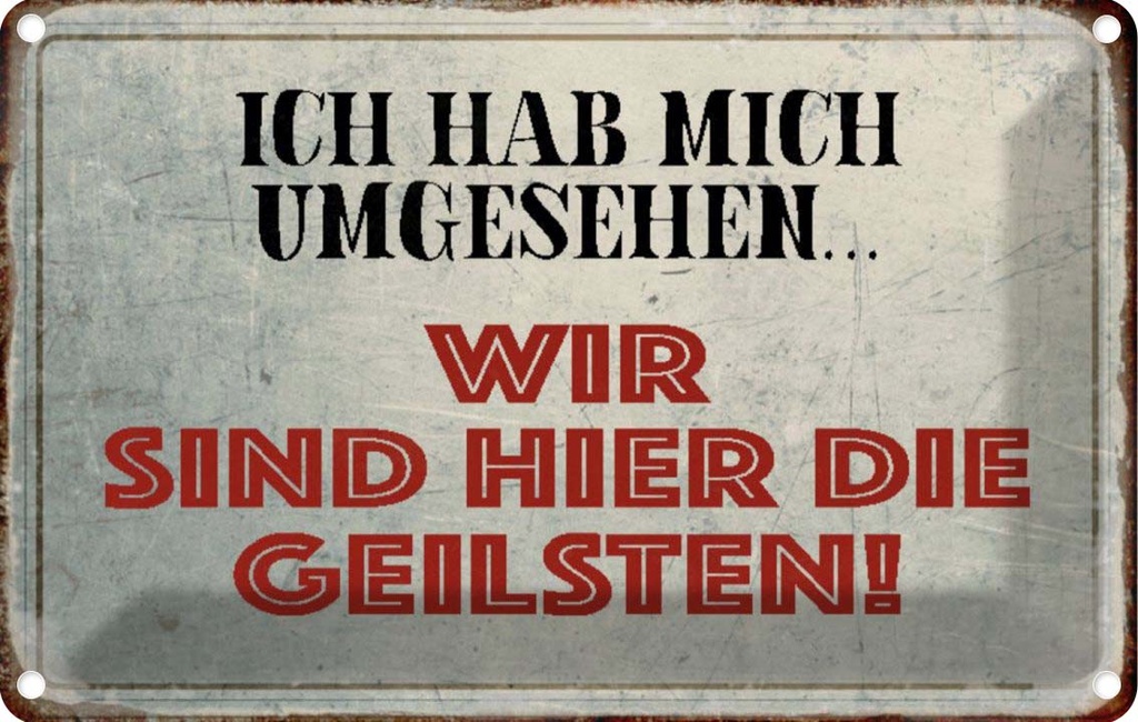 [LA-113140-2030] Blechschild 20x30 cm wir sind die Geilsten Geschenk Familie Freunde
