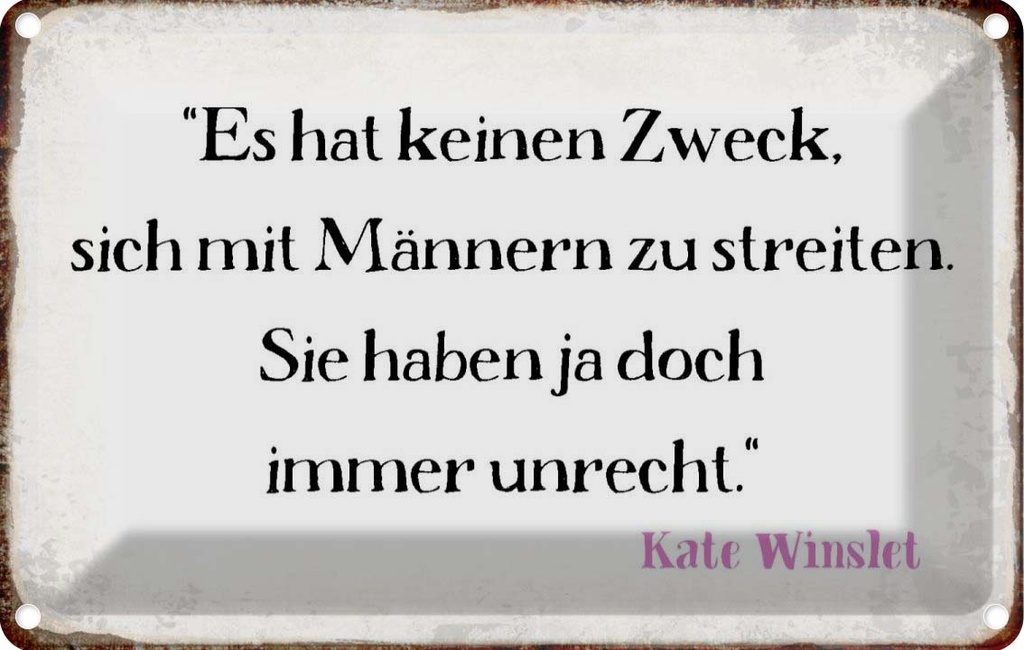 [LA-113294-2030] Blechschild 20x30 cm keinen Zweck sich mit Männern Männer Frauen Spruch Zitat