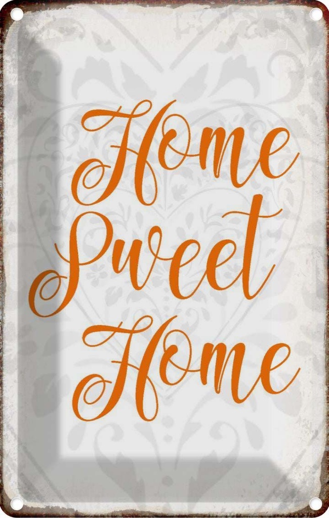 [LA-113475-2030] Blechschild 30x20 cm Home sweet Herz Geschenk