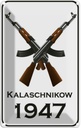Blechschild 30x20 cm Gewehr Kalaschnikow 1947 Dekoration