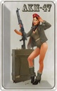 Blechschild 30x20 cm Gewehr Pinup Kalaschnikow AKM-47 Pin Up