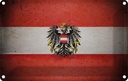 Blechschild 20x30 cm Österreich Fahne Flagge Wappen