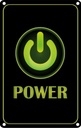 Blechschild 30x20 cm Power Taste Dekoration