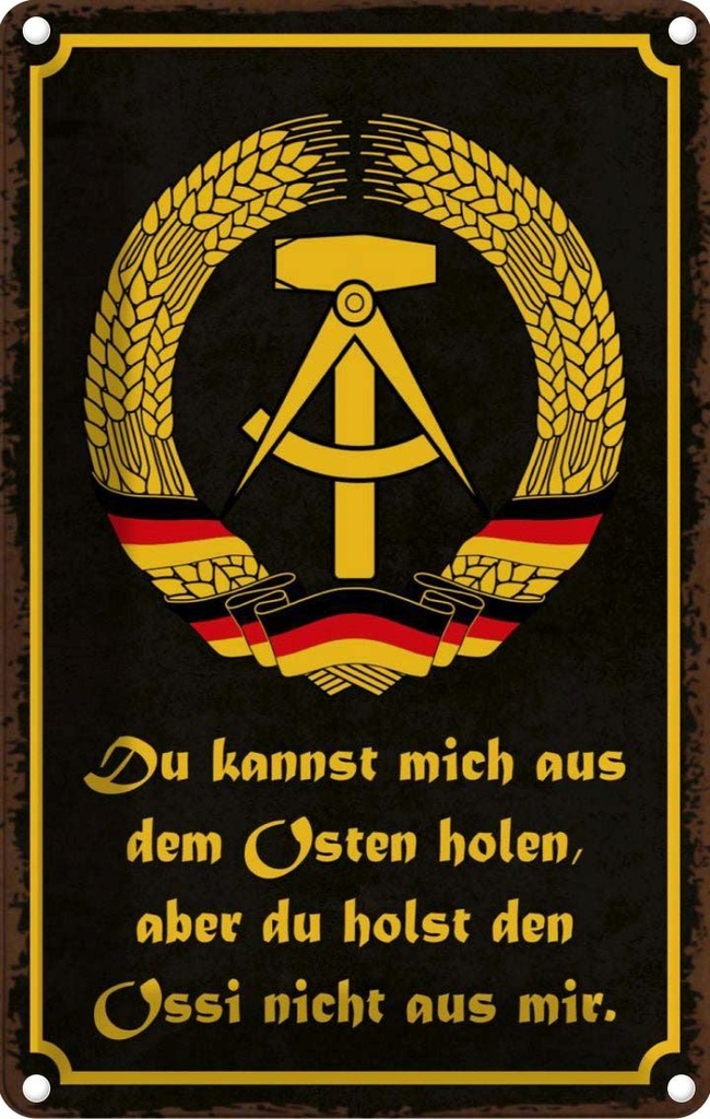 [LA-113582-2030] Blechschild 30x20 cm du holst Ossi nicht aus mir Dekoration Spruch Zitat