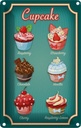 Blechschild 30x20 cm Essen Cupcake Raspberry Chocolate Trinken