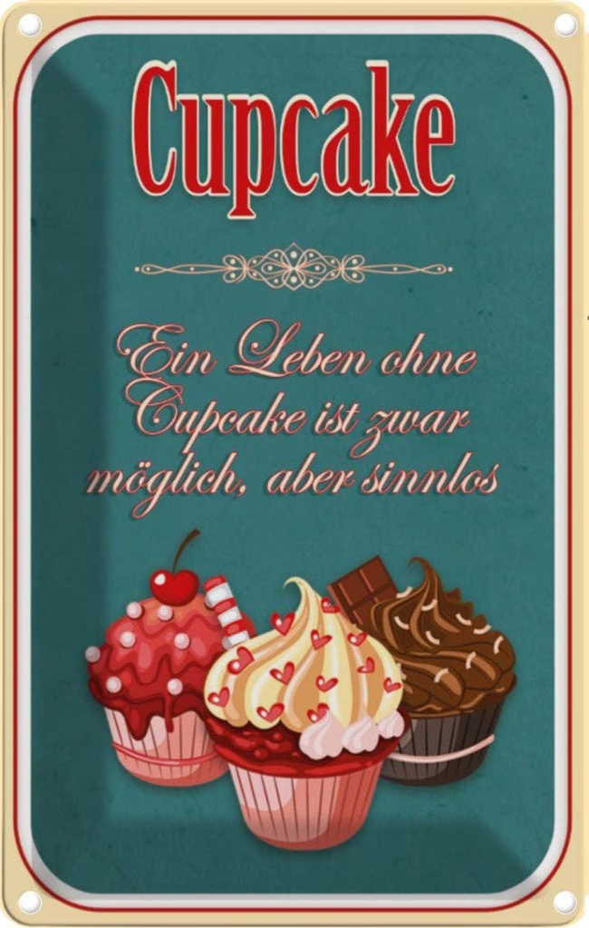 [LA-113598-2030] Blechschild 30x20 cm Leben ohne ist möglich sinnlos Dekoration Spruch Zitat