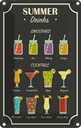 Blechschild 30x20 cm Drinks Summer Smoothies Cocktails Essen Trinken