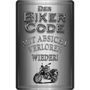 Blechschild 30x20 cm Motorrad Biker Code mit Absicht Auto Garage Werkstatt