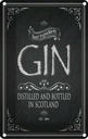 Blechschild 30x20 cm Alkohol Gin best ingredients scotland