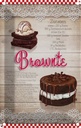 Blechschild 30x20 cm Rezept Brownie Zutaten 250g Butter England Restaurant Küche