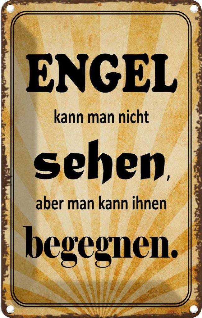 [LA-113809-2030] Blechschild 30x20 cm Engel kann man nicht sehen Dekoration Spruch Zitat