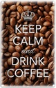 Blechschild 30x20 cm Keep Calm and drink Coffee Kaffee Yoga