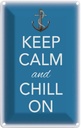 Blechschild 30x20 cm Keep Calm and chill on Yoga
