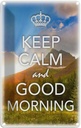Blechschild 30x20 cm Keep Calm and good Morning Yoga