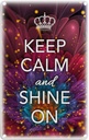 Blechschild 30x20 cm Keep Calm and shine on Yoga